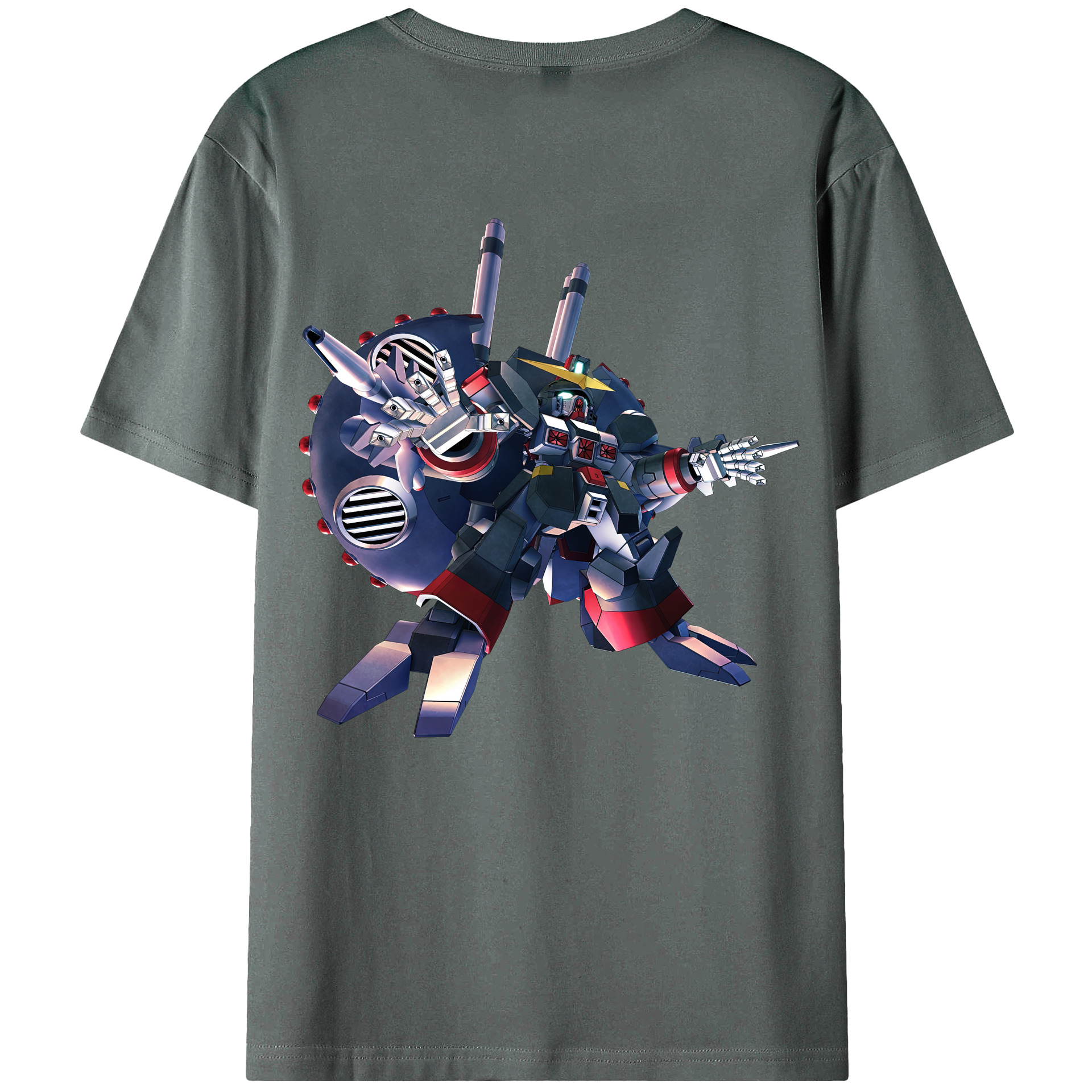 （画像用） 機動戦士ガンダム Mobile Suit Gundam 綿100％半袖Tシャツ（背面プリント）